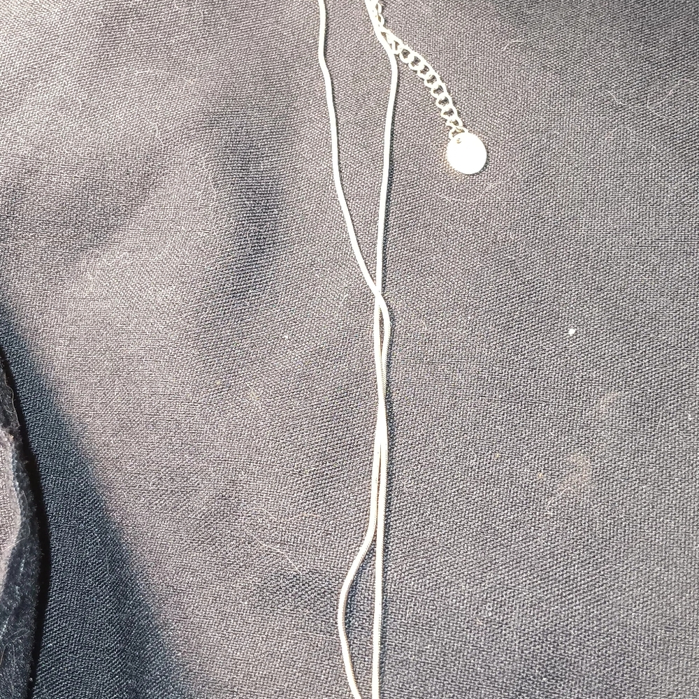 1980s silver rope necklace 'slide look'